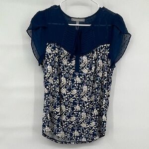 daniel rainn nwt stitch fix blue white floral blouse